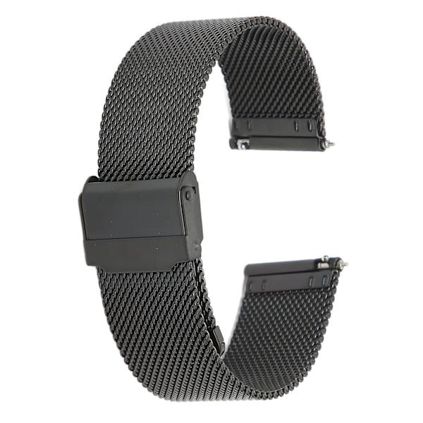 22 mm:n ruostumattomasta teräksestä valmistetut kellohihnat, mesh-kudotut kellohihnat, pikalukituskellohihnat, universaali solki Amazfit GTR 3:lle (musta)
