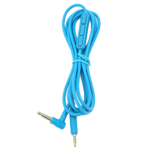 Reserve lydkabel hodetelefonkabel med in line mikrofon volumkontroll for QC25 QC35 hodetelefonerBlå