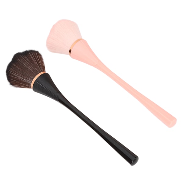 2 st Makeupborstar Set Noggrann Färgning Suddning 3D Mjuk Rik Slank Borst Lös Puder Rouge Stor Makeupborste
