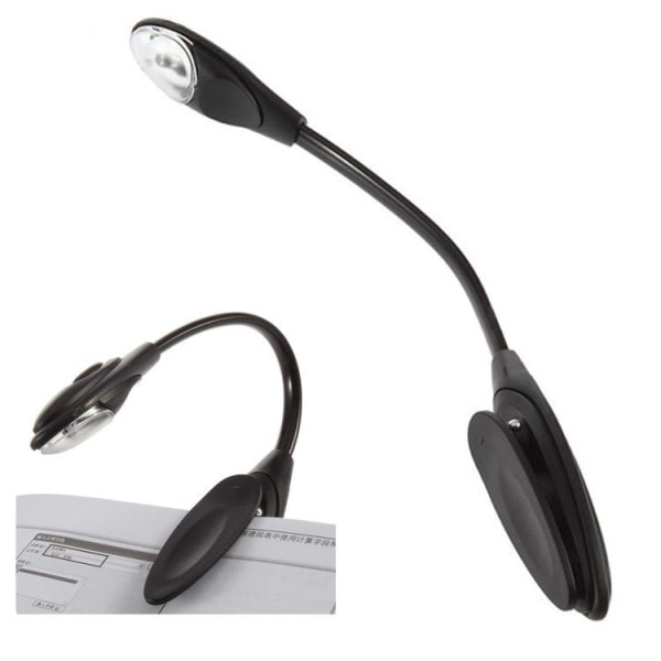 Läs med lätthet med vår boklampa - Läslampa med LED och Clip Black black