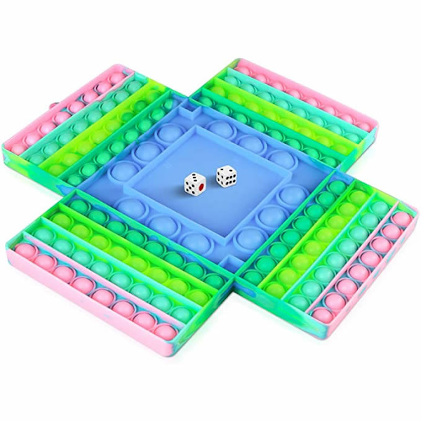 4-spelarschackbräde Pop it Fidgetleksaker för barn och vuxna