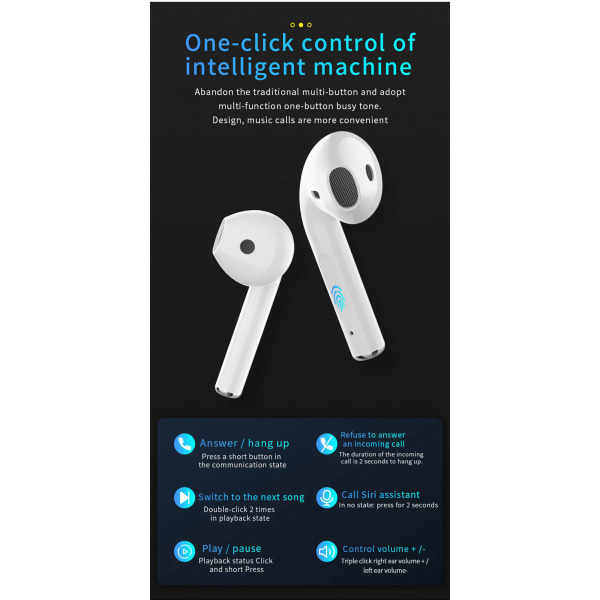 i12 Langattomat Bluetooth-kuulokkeet TWS Kosketus Bluetooth-kuulokkeet gul