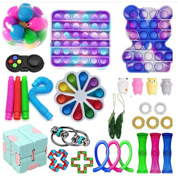 PRO 30 st. Fidget Pop it Leksaker Set för barn och vuxna