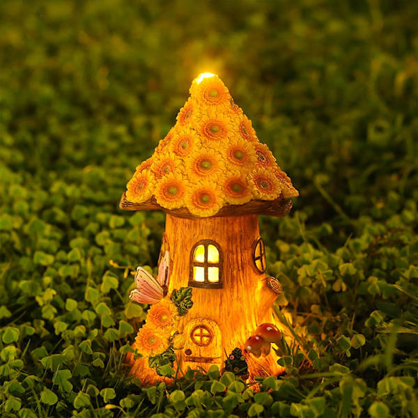 Fe-have-have Solcelled Have Solsikkehus Ornament Gave