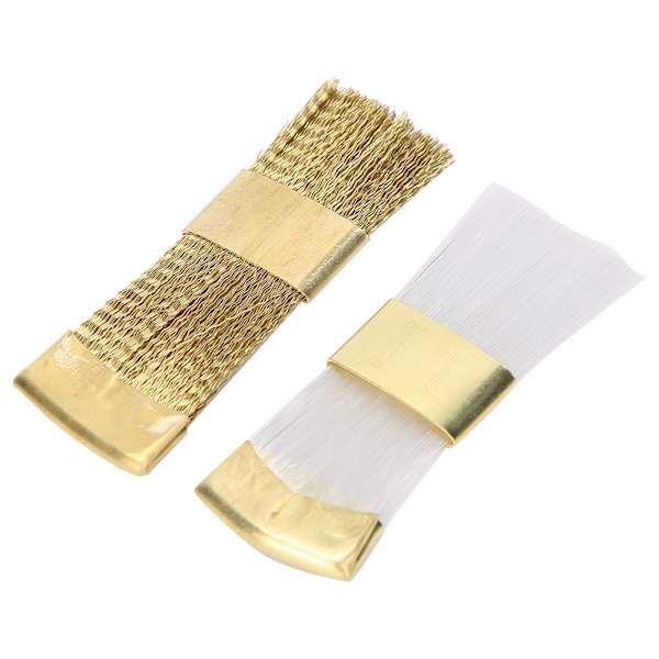 2 stk. Neglekunst Bits Rengøringsbørste Kobbertråd Neglekunst Bor Bits Rengøringsmiddel Manicure Tilbehør