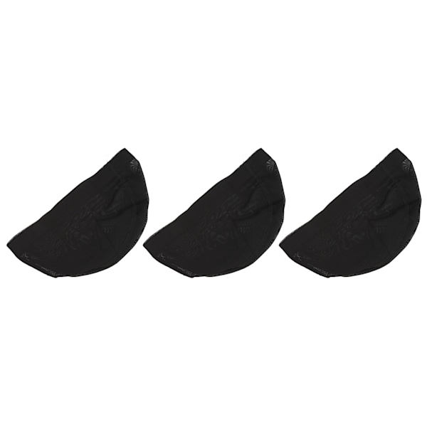3-pack Peruknät av Nylon, Andningsbart, Bekvämt, Elastiskt, Svart Nät för Peruk
