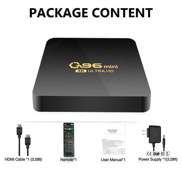 Q96 Mini TV Box Set Top Box EU PLUG4GB+32GB