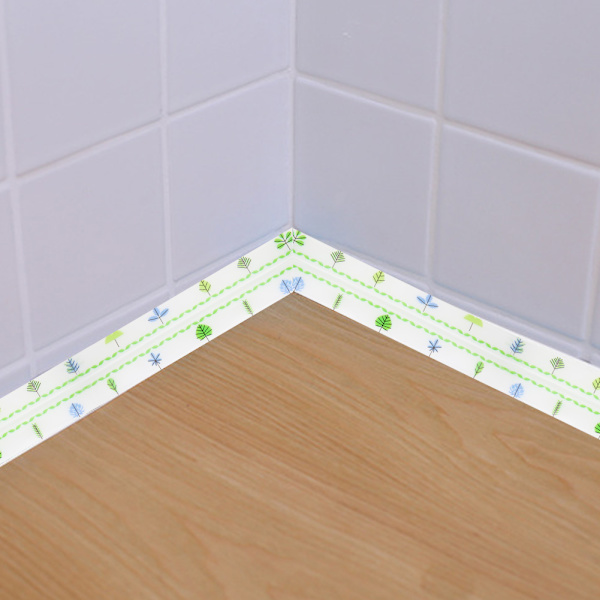 38mmx3.2m Transparent PVC Selvklæbende Vandtæt Vægforseglingstape til Badeværelse Køkken