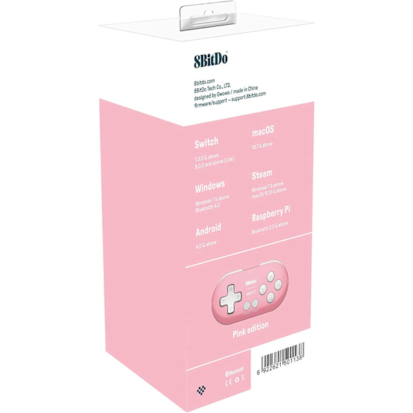 8Bitdo Zero 2 Rosa Utgave (Elektroniske Spill)