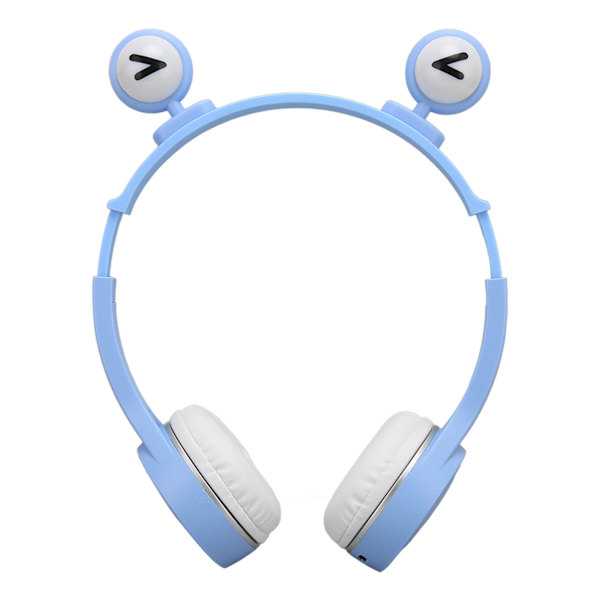 Lasten Bluetooth-kuulokkeet, taitettavat HiFi-stereokuulokkeet, lasten kuulokkeet mikrofonilla ja LED-valolla kotiin, matkoille, kouluun, sininen