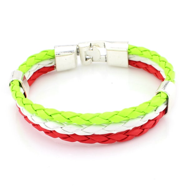 2 st. VM-flagga Läderarmband