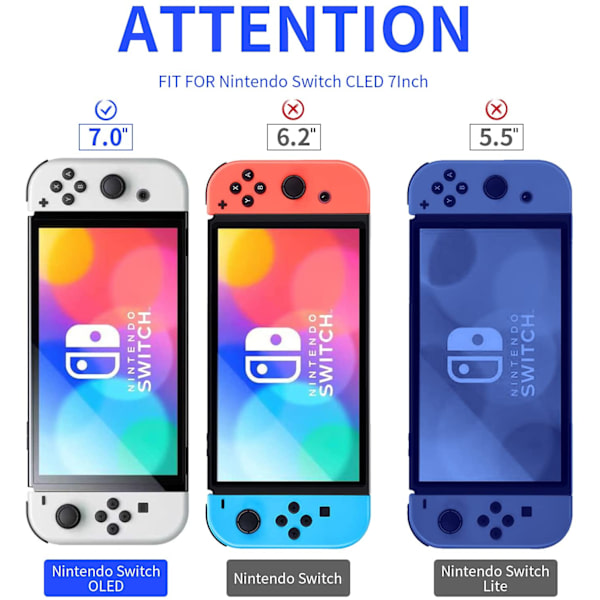 Switch OLED Skärmskydd Härdat Glas 3-pack