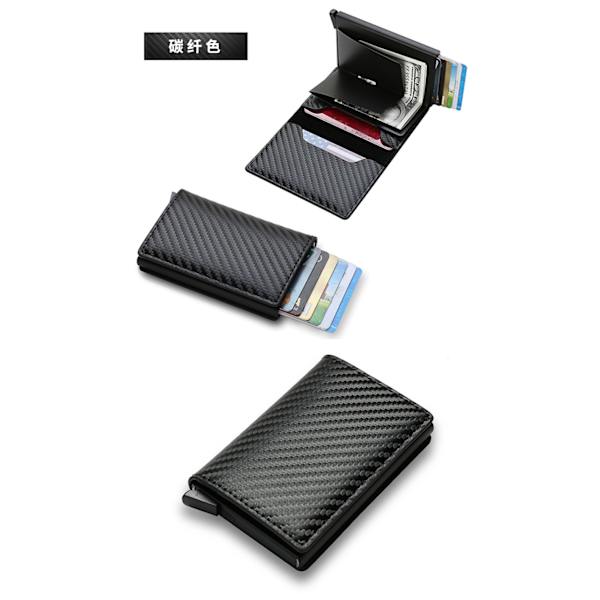 RFID Kolfiber Plånbok Kortinnehavare Herrplånbok Kort Multifunktionell Plånbok Plånbok Herrplånbok Bronze Carbon Fiber
