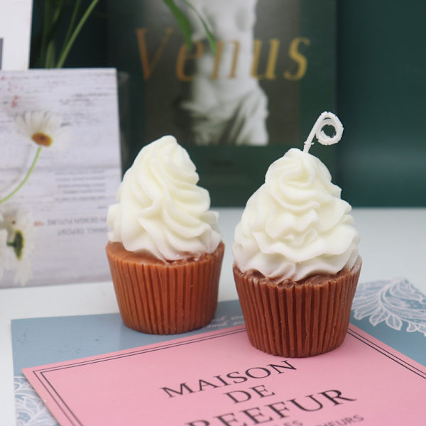 3D Cupcakesilikonform Glasformar DIY Aromaterapi Blå