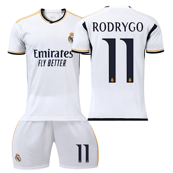 2324 Real Madrid fodboldtrøje nr. 7 Vinicius 5 Bellingham trøjesæt Home 11 M