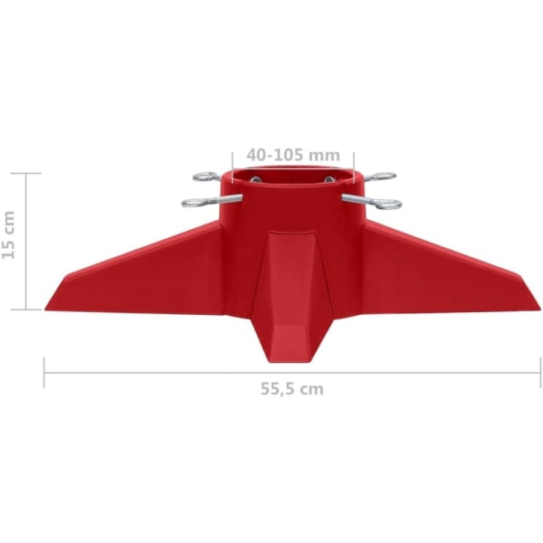 VidaXL Joulukuusen Jalusta Harmaa 55.5x55.5x15cm red