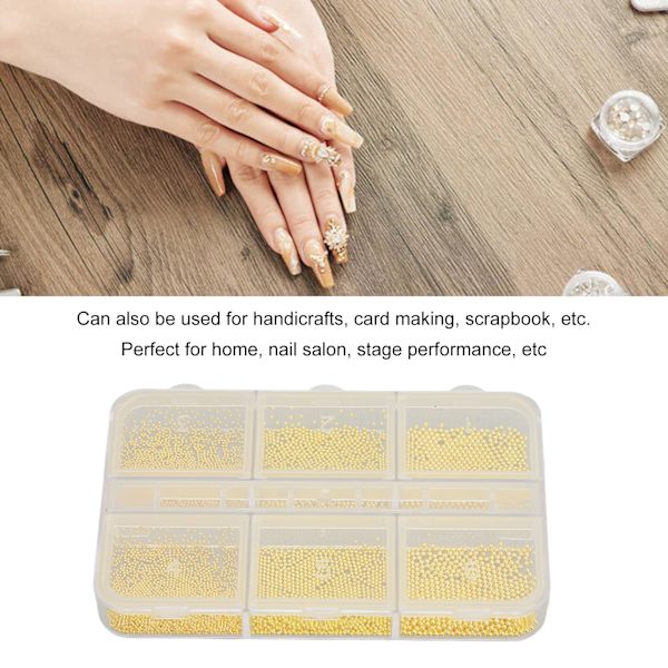 Kynsilakkabeadit Kotisalonkiin Upea DIY Metalli Mini Kynsilakkabeadit Koristelu Kynsitekniikolle Aloittelijoille Kulta
