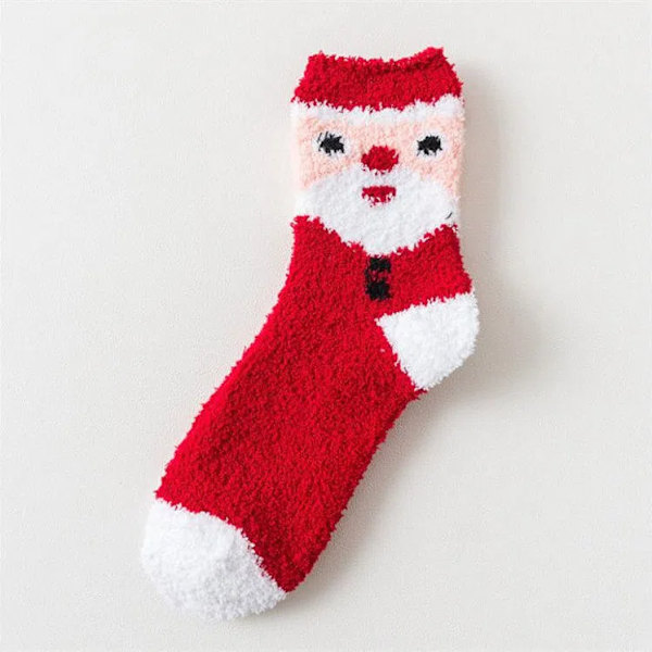 3 par vinterjulesokker i korallfløyel
