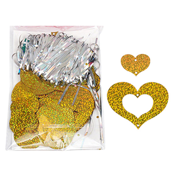 1 sett ballong glitterpynt til bryllup