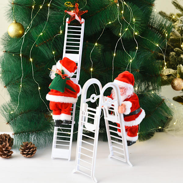 Juldekoration Elektrisk Stege Tomte Klättra Pärlor Tomte Barnpresent Köpcentrum Dekoration A