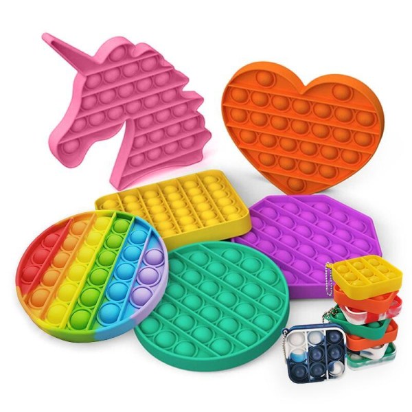 Rannekoru Pop It & 3 kpl Fidget Toys -lelu / Sensorinen monivärinen