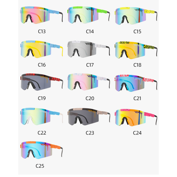 Solglasögon för sportåkning Vindtäta solglasögon i färgfilm 10