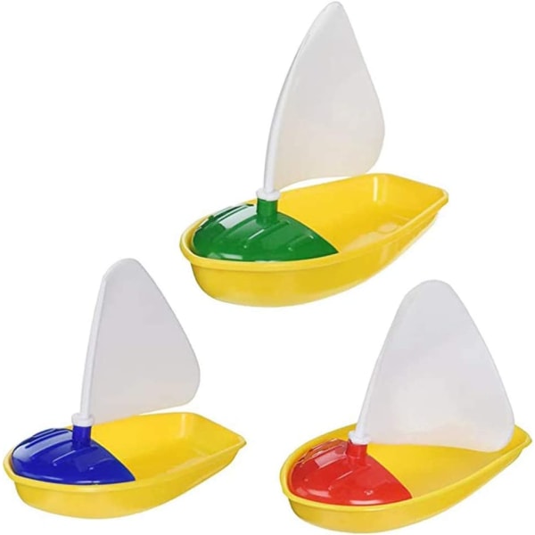 3Pcs Bath Boat Toy Plastic Sailboats Toys