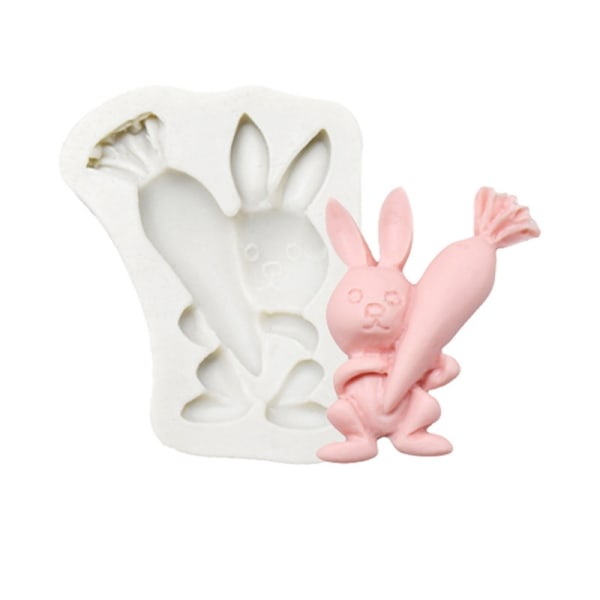 3D påskæg kanin kanin silikonform
