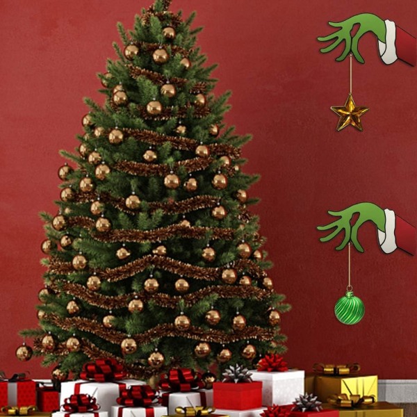 Christmas Grinch Handgjord dekoration Personlig Grinch Hands Juldekoration Utsökt Rolig green