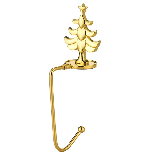 Julstrumpor för Spis 2023 Snöflinga Metallkrok Juldekoration Golden (Christmas Tree)