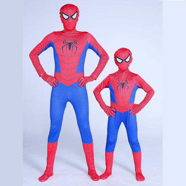 Halloween Spider-Man-dräkt för barn, cosplay-kostym, liten svart Spider Miles hjältekostym Extraordinary Spider Man 130cm