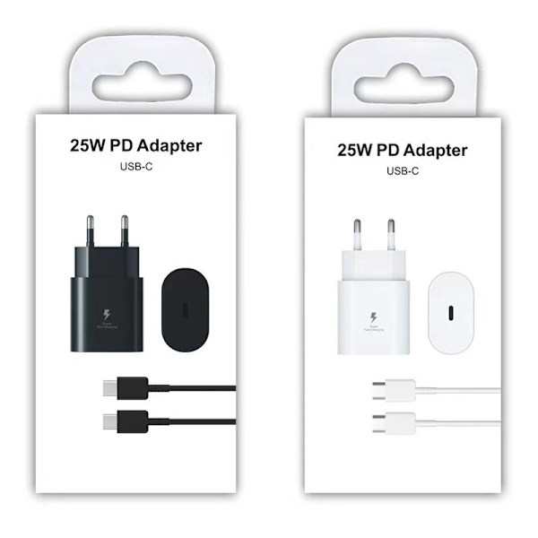 Samsung Pd25w Super Hurtig Opladningsstik S23 e Oplader S22 2 set Charging head