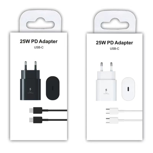 Samsung Pd25w Super Hurtig Opladningsstik S23 e Oplader S22 Samsung 25W Charging Plug  White