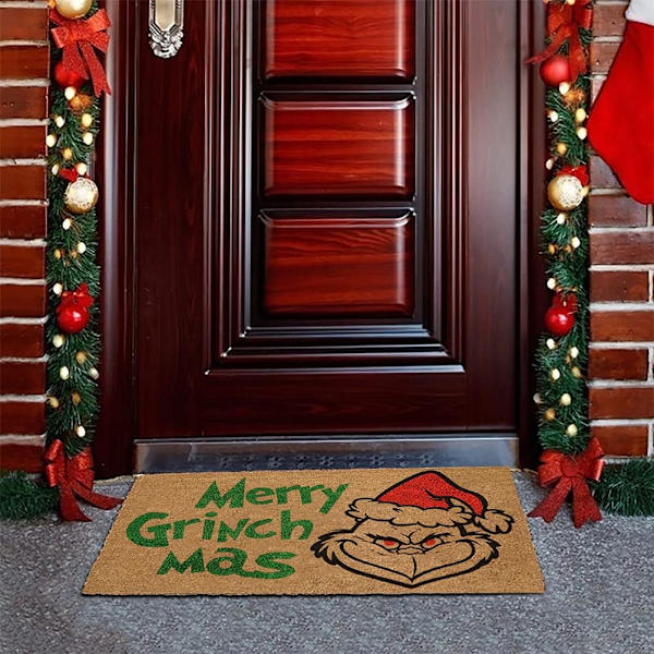 Jouluovimatto Kuinka Grinch varasti joulun söpö piirretty kuvio sisäänkäynnin ovimatot matot kotiin 2 40*60cm