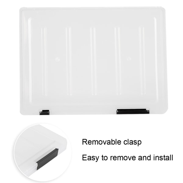Stor Kapacitet Falska Naglar Tips Display Box Transparent Nagelkonst Visning Display Box Svart