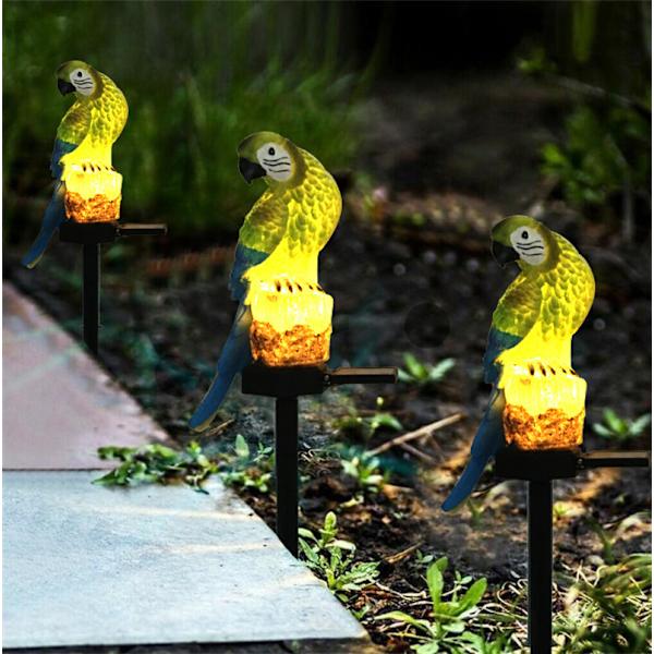 Solcelle Resin Lys Hage Lampe Utendørs Led Vanntett Jord Lampe Owl [White]