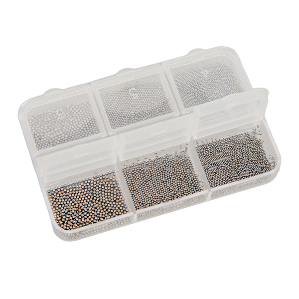 Nagelkonst Pärlor Hemma Salong Utsökt DIY Metall Mini Nagel Pärlor Dekoration för Nagelkonstnär Nybörjare Kol Svart