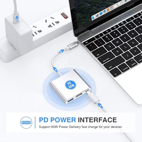 USB C-HDMI-adapter 4K HUB Typ C-adapter