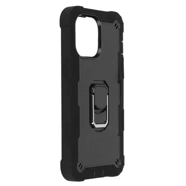 Ripesikre rustningsdeksler med stativ for IPhone 13 Pro Max-mobiltelefoner Armor Protect-deksel (svart svart)