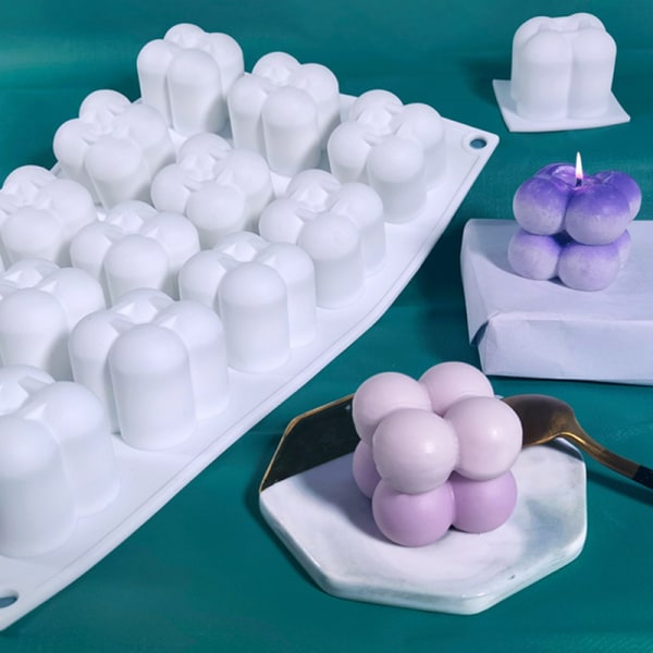 Silikonform 3D Kub Bakform Mousseform DIY Kvadrat C