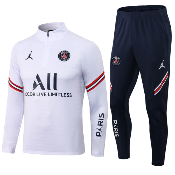 Paris, Atletico Madrid, Inter Milan, Liverpool, Marseille Brasilien Långärmad tröja, träningsdräkt för vuxna och barn, set white L
