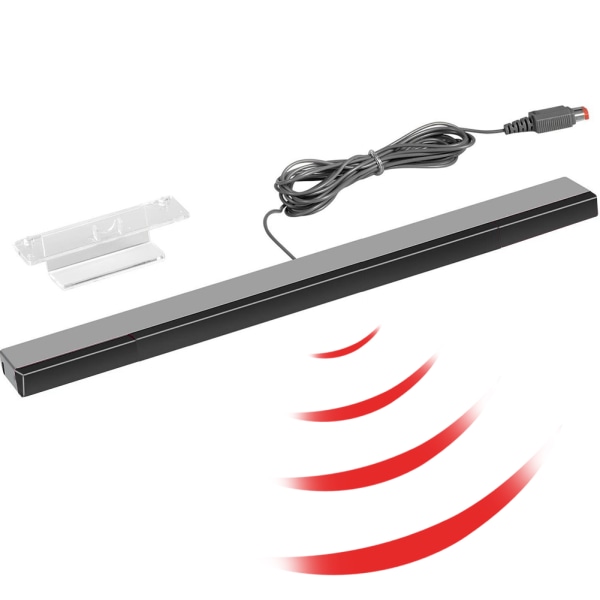 Sensor Bar, trådbunden sensorbar, med stativ för Wii-konsol