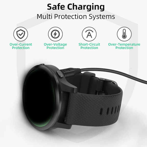 USB-C Laddningskabel för Garmin Klocka Fenix 7 7S 7X 6 6S 6X 5 5S Forerunner 245 945 Instinct 2 2S Vivoactive 4 4S 3 Vivosmart 5 3.3ft