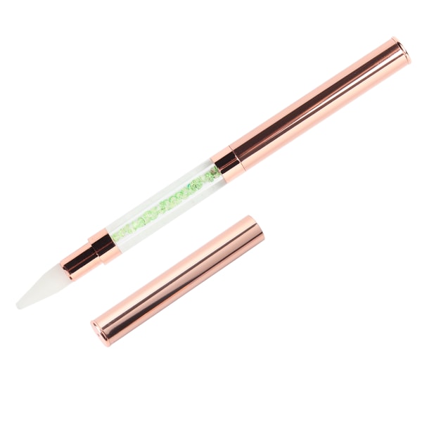 DualEnded Dotting Pen Vaxspets Strass Pickup Tool Dotting Pen Manikyr Nail Art Tool (grön)