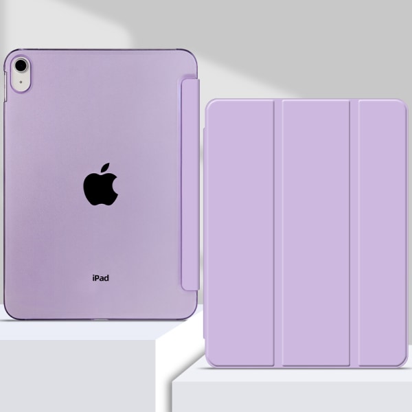 Egnet til iPad 10.2 beskyttelsesetui, Air34 læderetui, Pro11 Apple tablet intelligent sleep hard shell purple IPad mini1/2/3 (7.9 inches)