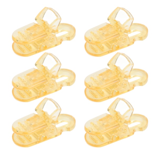 10 st Transparent Yellow Sound Aid Lanyard Clip Plastbytesklämma för ljudförstärkarhållare