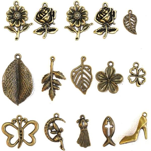 50g DIY-metallpärlor, berlocker, hänge, armband, halsband, tillbehör