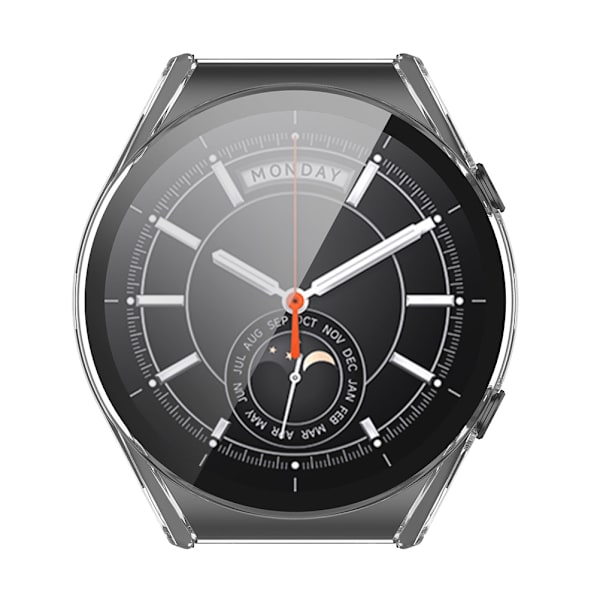 PC-ram med härdat glas kompatibel med Xiaomi Watch S1 Smartwatch Stötsäker skyddande fodral