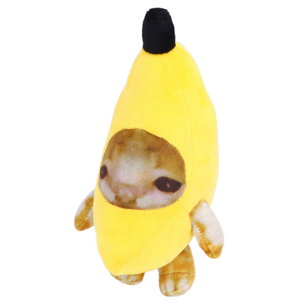 Banan-Katt Plyschleksak Multifunktionell Rolig Avkoppling Söta Cartoon Mjuk Mysig Fylld Djurleksak för Presenter Heminredning 20cm/7.9in
