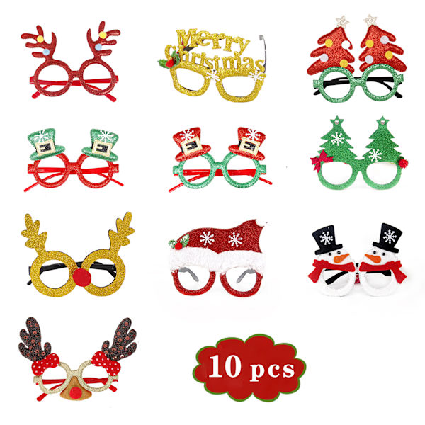 10 stk. Julefest Brillerammer